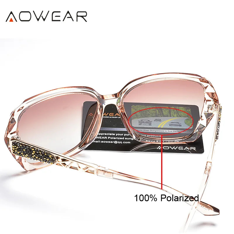 Vintage Polarized Women's Luxury Oversized Sunglasses