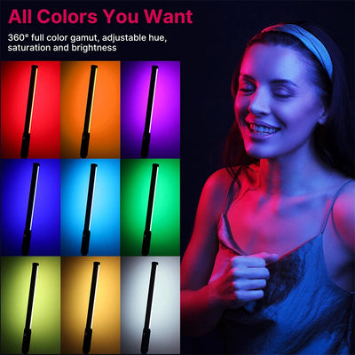 Ulanzi VL119 Handheld RGB Colorful Stick Light 19.68 inch CRI 95+ 2500K - 8500K for making videos and photos.