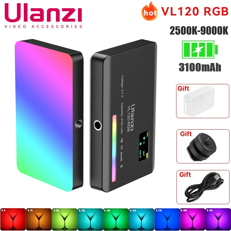 Ulanzi VL120 Full Color RGB Video Light 2500K-9000K LED