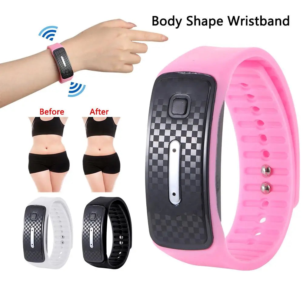 Ultrasonic Body Shape Wristband  Magnetic Lymphatic Detox Heart Rate Fitness Pedometer