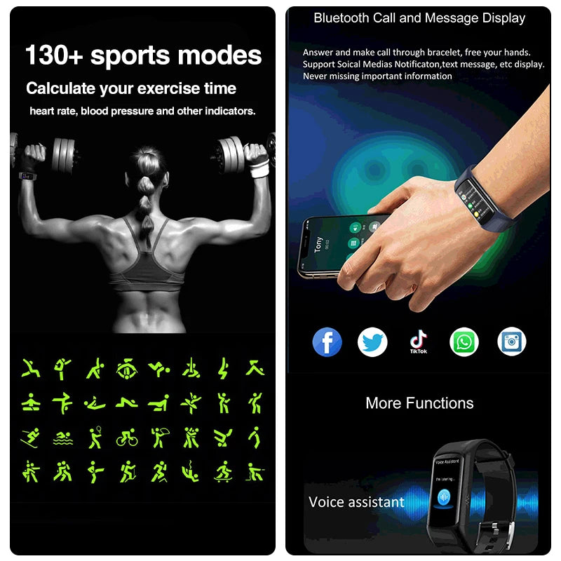 New Medical Grade Smart Watch Men and womem Blood Pressure Blood Lipid Uric Acid Monitoring